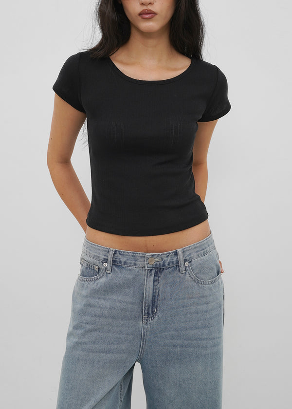 [B-BASIC] Punching Short-Sleeve Tee (2 Sizes)