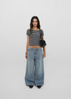 [B-DENIM] LIGHT WASHING WIDE JEANS 054