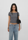 [B-BASIC] Standard Slim Off-Shoulder Short-Sleeve T-Shirt (2 SIZE)