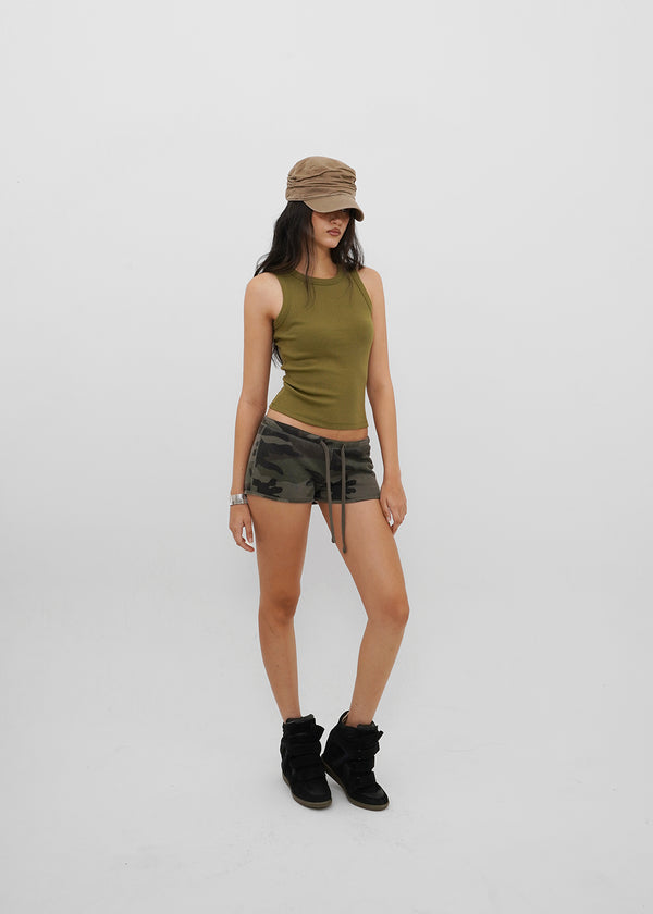 [B-BASIC] Basic Ribbed Round Mango Sleeveless Top (2SIZE)