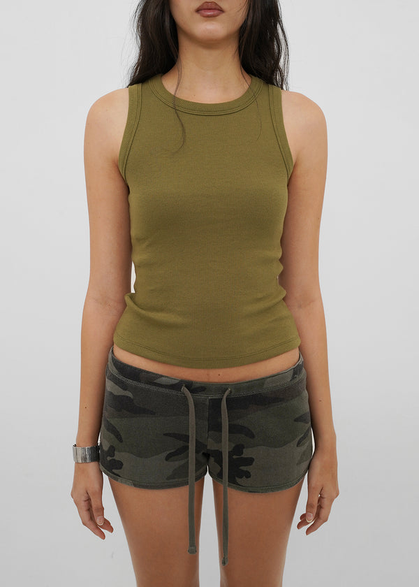 [B-BASIC] Basic Ribbed Round Mango Sleeveless Top (2SIZE)