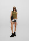 [B-BASIC] Basic Ribbed Round Mango Sleeveless Top (2SIZE)