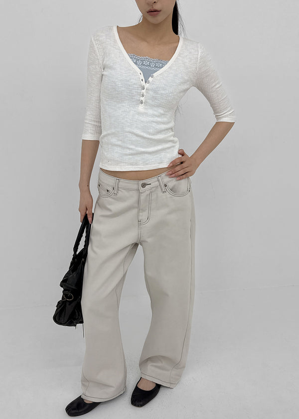 [MADE] Bromy Back-Strap Denim Pants