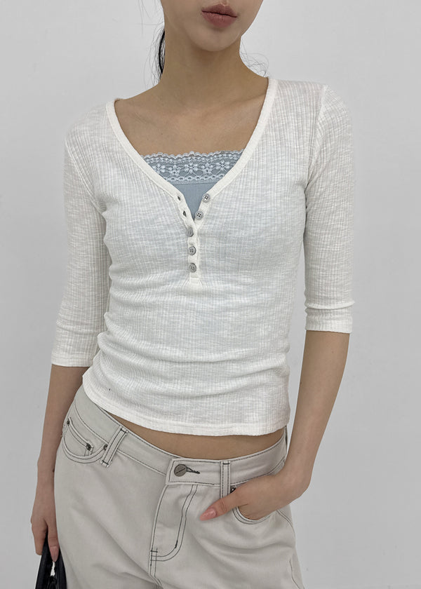 Foredy Square Lace Sleeveless