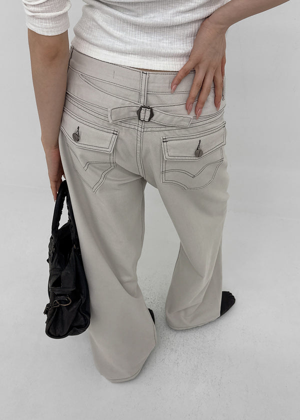 [MADE] Bromy Back-Strap Denim Pants