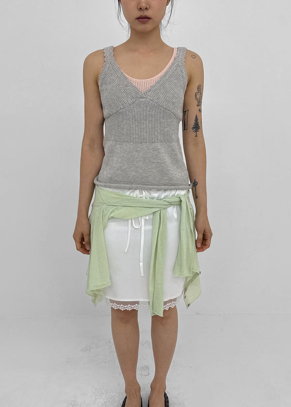 Decant Lace V-neck Sleeveless Knit