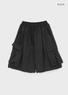 (UNISEX) Cupy Linen-like Cargo Bermuda Shorts
