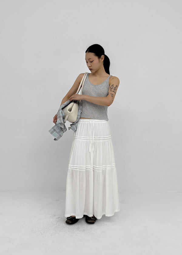 Cool Tee Summer Chiffon Tiered Long Skirt