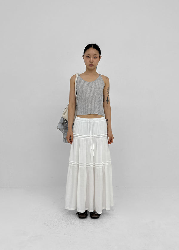 Cool Tee Summer Chiffon Tiered Long Skirt