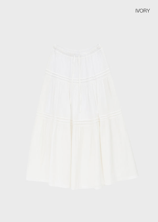 Cool Tee Summer Chiffon Tiered Long Skirt