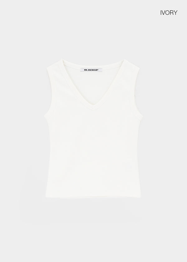 [B-BASIC] Tension Standard V-Neck Sleeveless Top (2 SIZE)