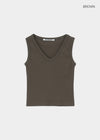 [B-BASIC] Tension Standard V-Neck Sleeveless Top (2 SIZE)