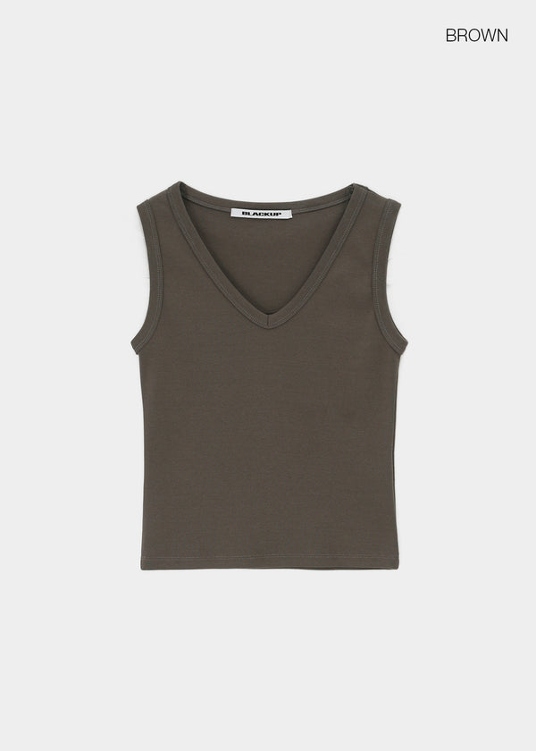 [B-BASIC] Tension Standard V-Neck Sleeveless Top (2 SIZE)