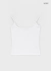 [B-BASIC] Tension Cotton Strap Basic Sleeveless Top (2 SIZE)