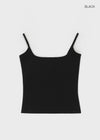 [B-BASIC] Tension Cotton Strap Basic Sleeveless Top (2 SIZE)