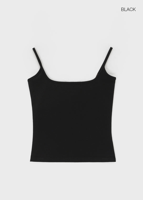 [B-BASIC] Tension Cotton Strap Basic Sleeveless Top (2 SIZE)