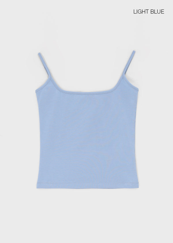 [B-BASIC] Tension Cotton Strap Basic Sleeveless Top (2 SIZE)