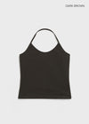 [B-BASIC] Tension Cotton Strap Halter Sleeveless Top (2 SIZE)
