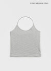 [B-BASIC] Tension Cotton Strap Halter Sleeveless Top (2 SIZE)