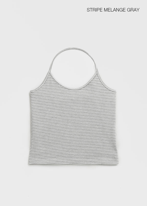 [B-BASIC] Tension Cotton Strap Halter Sleeveless Top (2 SIZE)