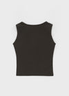 [B-BASIC] Tension Cotton Wide Square Neck Sleeveless Top (2 SIZE)