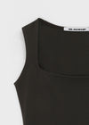 [B-BASIC] Tension Cotton Wide Square Neck Sleeveless Top (2 SIZE)