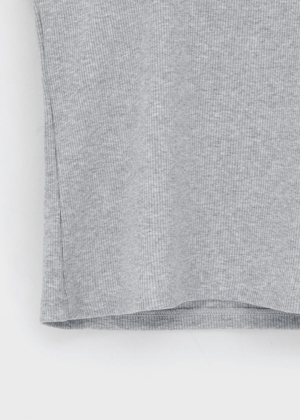 [B-BASIC] Ribbed Halter Sleeveless Top (Built-in Cap)