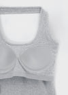 [B-BASIC] Ribbed Halter Sleeveless Top (Built-in Cap)