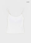[B-BASIC] Punching Lace Sleeveless Top (Built-in Cap)