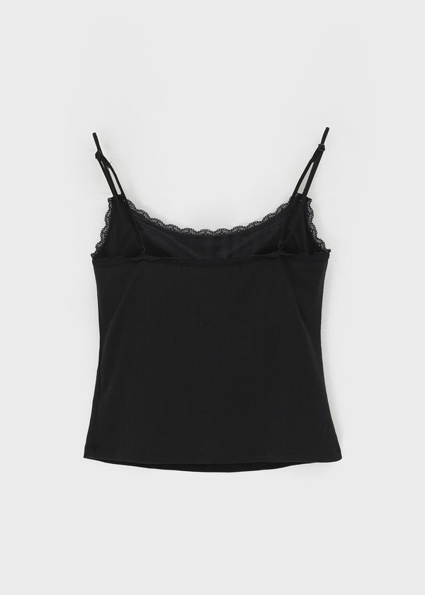 B-BASIC] Punching Lace Sleeveless Top (Built-in Cap) – BLACKUP