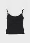 [B-BASIC] Punching Lace Sleeveless Top (Built-in Cap)