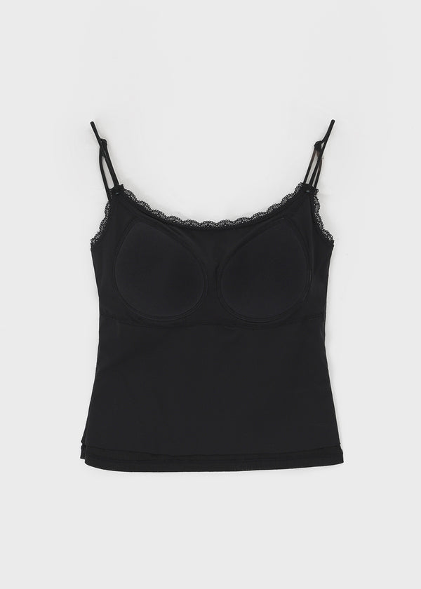 [B-BASIC] Punching Lace Sleeveless Top (Built-in Cap)