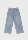[B-DENIM] LIGHT WASHING WIDE JEANS 054