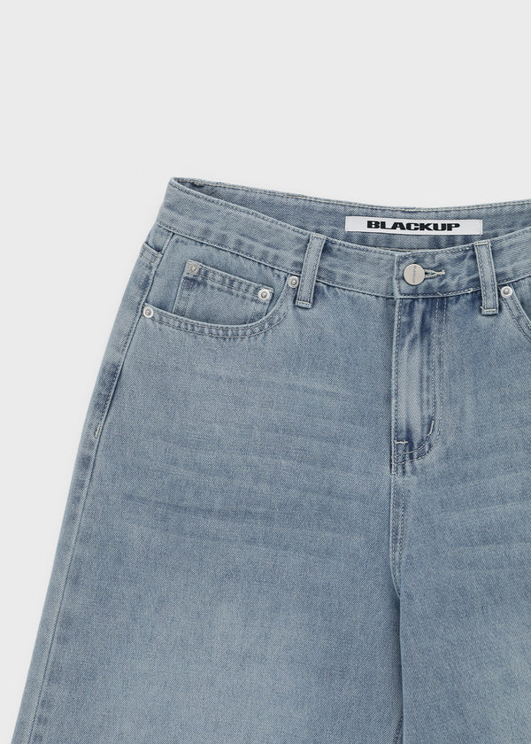 [B-DENIM] LIGHT WASHING WIDE JEANS 054