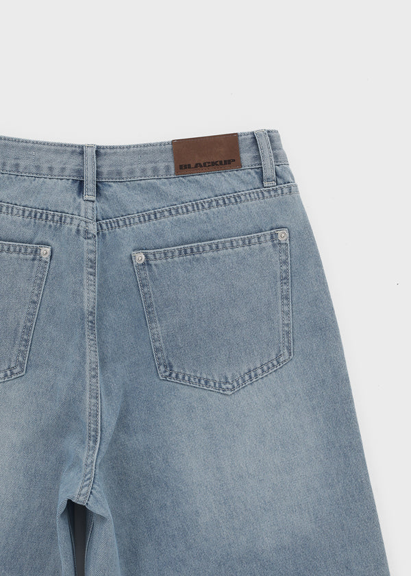 [B-DENIM] LIGHT WASHING WIDE JEANS 054