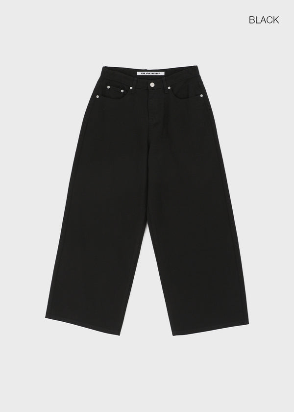 [B-DENIM] LOW WIDE COTTON PANTS 056