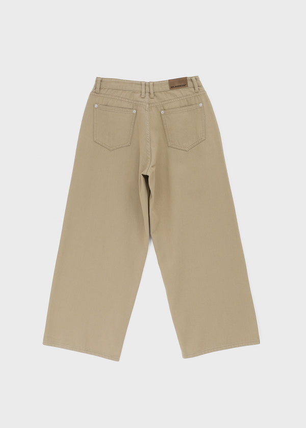 [B-DENIM] LOW WIDE COTTON PANTS 056