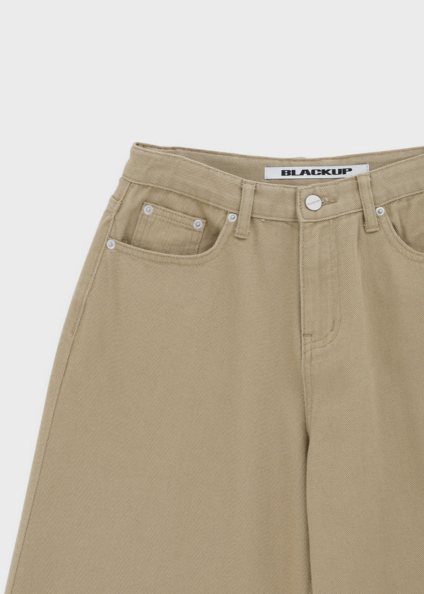 [B-DENIM] LOW WIDE COTTON PANTS 056