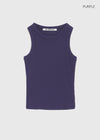 [B-BASIC] Basic Ribbed Round Mango Sleeveless Top (2SIZE)