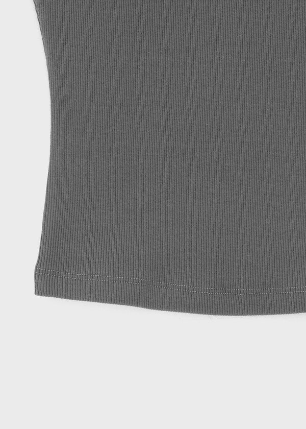 [B-BASIC] Basic Ribbed Boat Neck Short Sleeve Tee (2 SIZE)