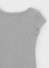 [B-BASIC] Basic Ribbed Wide U-Neck Cap Sleeve Short Sleeve Top (2 Size)