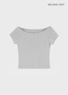 [B-BASIC] Standard Slim Off-Shoulder Short-Sleeve T-Shirt (2 SIZE)