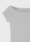 [B-BASIC] Standard Slim Off-Shoulder Short-Sleeve T-Shirt (2 SIZE)
