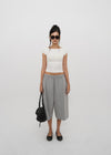 [B-BASIC] Basic Ribbed Boat Neck Short Sleeve Tee (2 SIZE)