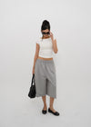 [B-BASIC] Mid-Sweat Cut-Out Bermuda Pants