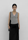 Forete V-neck Wrap Sleeveless Top