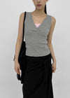 Forete V-neck Wrap Sleeveless Top