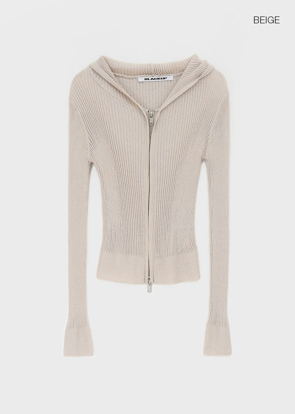 [MADE] Riev Ribbed Knit Zip-Up