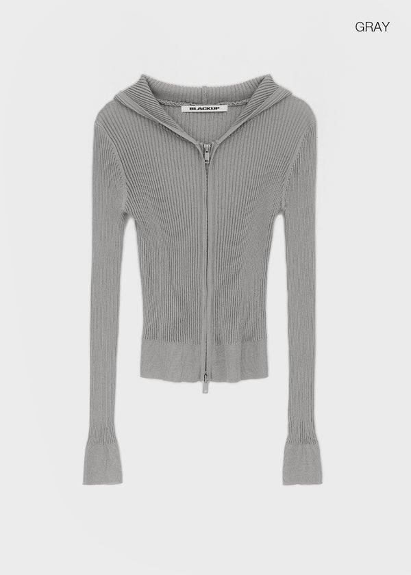 [MADE] Riev Ribbed Knit Zip-Up