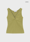 Forete V-neck Wrap Sleeveless Top